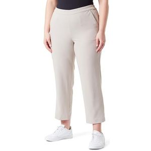 Kaffe Curve Plus-Size Women's Trousers Cropped Length Elasticated Waist Pockets Pants Femme, Feather Gray, 48 Grande taille
