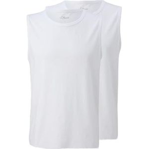 s.Oliver 2155033 T-shirt voor heren, Wit 0100