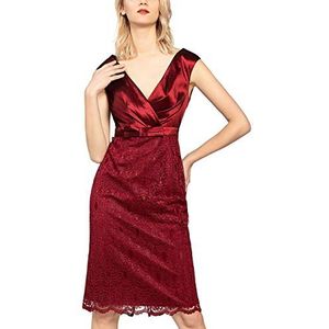 APART Fashion Jurk met avondjurk dames, rood (bordeaux), 36, rood (bordeaux)