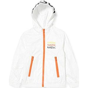 MEK Giubbino Logo Eco-vriendelijke jas voor jongens, wit (gebroken wit 01 900), 8 jaar, wit (Off White 01 900)