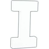 Décopatch - Ref AC738C - Alfabet van papier-maché - Kleine letter ""I"" - Plezier om te decoreren met decopatch-papier, lijm en lak, 1,5 x 10,5 x 12 cm - Wit