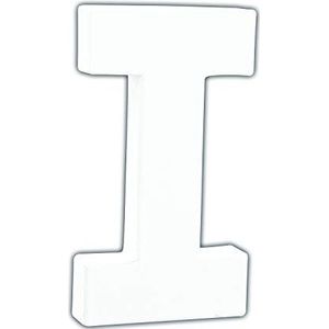 Décopatch - Ref AC738C - Alfabet van papier-maché - Kleine letter ""I"" - Plezier om te decoreren met decopatch-papier, lijm en lak, 1,5 x 10,5 x 12 cm - Wit