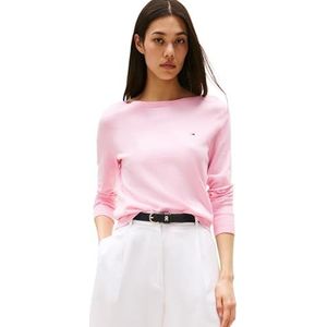 Tommy Hilfiger Co Jersey Stitch Boat-nk Sweater Ww0ww40099 Damestrui, Roze (Classic Pink)