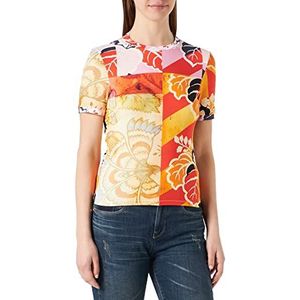 Desigual TS_Baton dames T-shirt rood, Meerkleurig