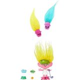 Mattel Trolls 3, Viva Hair Pops-figuur met functie met afneembare kleding, 2 haarpoppen en verrassingsaccessoires inbegrepen, speelgoed voor kinderen, vanaf 3 jaar, HNF11