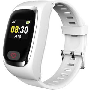 James B8 noodoproep- en veiligheidshorloge voor ouderen, valdetectie, noodoproepknop en GPS-locatie, gezondheidsfuncties zoals pols, familie-app +