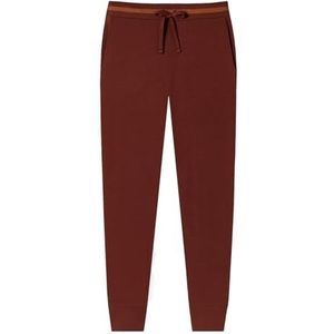 Schiesser Lange slaapbroek met manchetten van stretchkatoen - Mix + Relax lange slaapbroek met manchetten van stretchkatoen - Mix + Relax dames, Terracotta