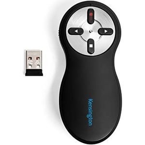 Kensington 33374EU draadloze presenter met rode laser 2,4 GHz voor pc en Mac, PowerPoint en KeyNote-besturing, 20 m bereik