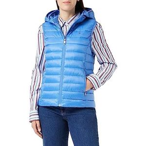 Tommy Hilfiger Global Gestreept gewatteerd vest voor dames, iconisch blauw, M, Iconisch blauw