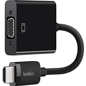 Belkin - AV10170bt - HDMI (mannelijk) naar VGA (vrouwelijk) adapter met Micro-USB-voeding en 3,5 mm audio-ondersteuning (compatibel met 1080p Full HD en Apple TV) - Zwart