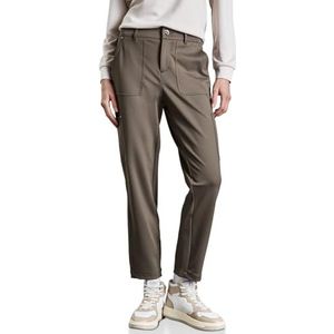 STREET ONE Pantalon cargo en jersey sergé, Marron muddy, 36W / 28L