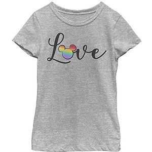 Disney T-Shirt Mickey and Friends Pride Rainbow Love Girls grijs gemêleerd Athletic XS, Athletic grijs gemêleerd