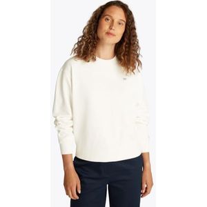 TOMMY HILFIGER Sweat à capuche pour femme avec drapeau du Contract Reg WW0WW45980, blanc, XL, Blanc (écru), XL