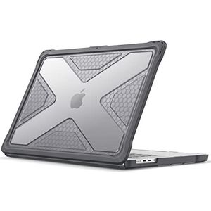 FINTIE Beschermhoes compatibel met MacBook Pro 16 inch M1 Pro /M1 Max 2021 (model A2485), robuuste beschermhoes met schokbestendige randen, van TPU, hybride beschermhoes, versterkte bescherming rondom, grijs