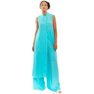 CHAOUICHE Flow mouwloos vest voor dames, turquoise, XXS, Turkoois Blauw