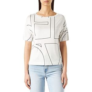 s.Oliver BLACK LABEL Dames T-shirt met korte mouwen, ECRU