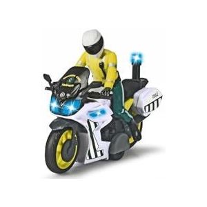 Dickie Toys - Yamaha motorfiets burgerwacht speelgoed, met afneembaar scharnierfiguur, wrijving, licht en geluid, geschikt voor jongens en meisjes vanaf 3 jaar - 17 cm