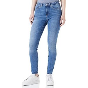 ONLY Onlwauw Mid Power Sk Push Up Gua EXT skinny jeans voor dames, medium blauw, S / 34L, Medium Blauw Denim