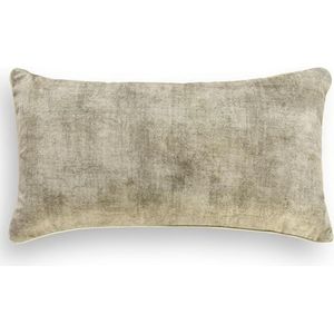 ECOMMERC3 Housse de coussin 30 x 50 cm avec revêtement anti-taches - Housse de coussin couleur vison protection idéale contre les déversements et facile à nettoyer