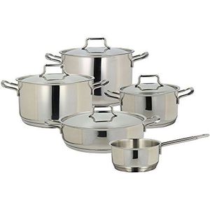 Tognana Vanitosa, Set van potten en pannen, set met 3 potten, 1 pan, 1 pan, 4 deksels, 9 stuks, roestvrij staal