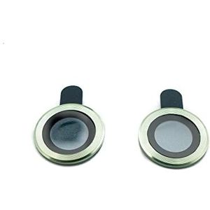 System-S Caméra Protection Lentille Lentille Couvercle Verre Métal pour iPhone 12 + Mini Vert