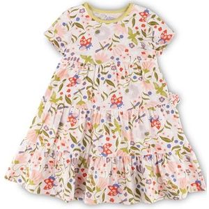 Sigikid Robe pour fille, Blanc/rose/vert, 110