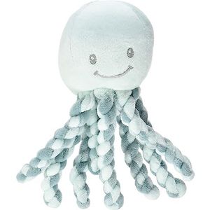 Nattou Muziekdoos octopus slaapliedje ""La-Le-Lu"" voor pasgeborenen en premature baby's, 23 cm, Lapidou, turquoise/mintgroen