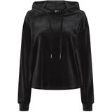 PIECES PCSILLI LS Sweat à capuche en velours FC BC, Noir, L