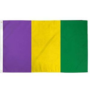 AZ FLAG Vlag Mardi Gras 150 x 90 cm - Vlag van het carnaval 90 x 150 cm - Vlaggen