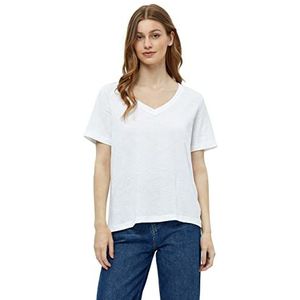 Minus Leti dames V-hals T-shirt, 200 wit