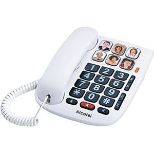 Alcatel Tmax 10 Kabel Gebonden Telefoon voor Senioren, Wit, 1 Stuk