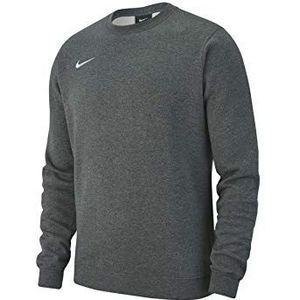 Nike Y CRW FLC TM CLUB19 T-shirt met lange mouwen, uniseks, kinderen, grijs (Charcoal Heather/White 071), FR: S (maat fabrikant: S)