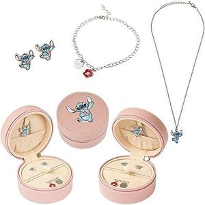 Disney Stitch sieraden, sieradenset voor dames, meisjes, Lilo en Stitch, officiële accessoires, cadeau-idee, Stitch, halsketting, hanger, armband, oorbellen, Zinklegering