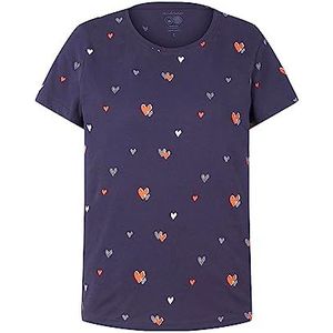 TOM TAILOR 1035378 Gebreide damestrui met structuur (1 stuk), 31250 - Navy Red Heart Design