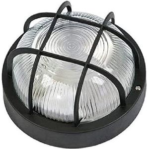 kippen 4203S plafondlamp, rond, met zwart rooster, van polyamide, afmetingen: 18 x 10 cm