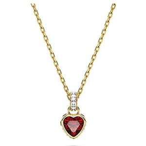 Swarovski Stilla halsketting met hanger, rood hart, verguld, Lak