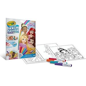 CRAYOLA - Color Wonder Coloring Set met 18 pagina's, 4 viltstiften, zonder vlekken, motief Disney Princess, 75-2822, verschillende kleuren, 4 stuks (Confezione da 1)