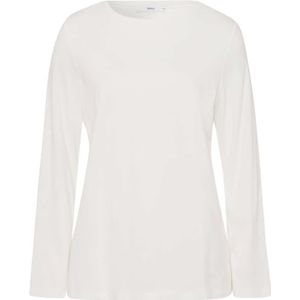 BRAX Collette Peached Single Jersey Solid Lange Mouwen Dames, Ivoor