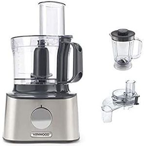 Kenwood Multipro Compact FDM304SS compacte keukenmachine, krachtig keukenapparaat met 2,1 l werkbak, acrylmixopzetstuk, kubussnijder, metalen behuizing, 800 W, zilver