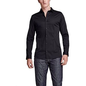 Jack & Jones Jjprparma Shirt L/S Noos Herenhemd (1 stuk), zwart / pasvorm: super slim