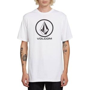 Volcom Men's Crisp Stone T-shirt met korte mouwen, wit, Wit.