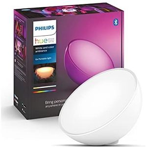 Philips Hue wit en col. Amb. Dimbare Go led-tafellamp, 16 miljoen kleuren, bestuurbaar via app, compatibel met Amazon Alexa (Echo, Echo Dot), wit