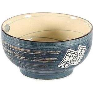 lachineuse - Grote Japanse kom - Blauwe tint ø 16,5 cm - Inhoud 1000 ml - Stijl Zen Nippon - Rijstkom, Ontbijt & Soep - Decoratie uit Japan - Japans servies cadeau