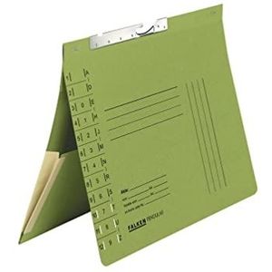 Falken 50 originele hangmappen van gerecycled karton met administratie binding, perforatie en elastiek zak voor DIN A4 groen