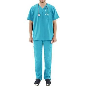 Misemiya - Uniform unisex blouse - medisch uniform met bovendeel en broek - ref. 8178, turquoise trs