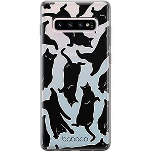 ERT GROUP Samsung S10 PLUS hoes origineel en officieel gelicentieerd Babaco-motief Cats 005 perfect aangepast aan de vorm van de mobiele telefoon, gedeeltelijk transparant