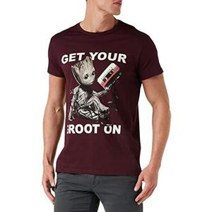 Marvel Baby Groot T-shirt voor heren, Bordeaux