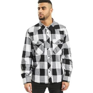 Brandit Heren Brandit Check Shirt, Wit-zwart