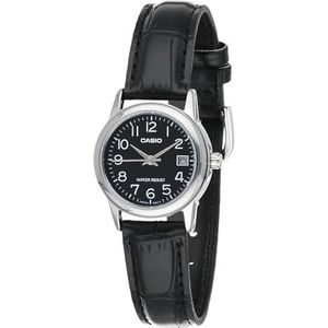 Casio Elegant horloge LTP-V002L-1B, zwart, klassiek, zwart., Klassiek