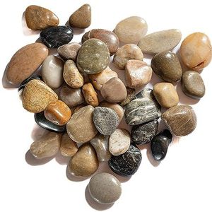 Chinchilla® Decoratieve stenen in natuurlijke kleur, 2-3 cm, veelzijdige decoratie voor huis en aquarium, authentiek design in bruin, grijs en zwart